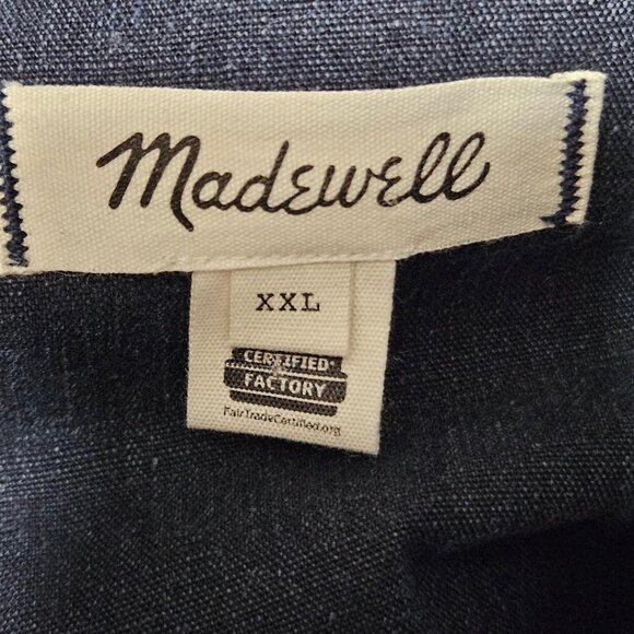 Madewell Drakefield Dark Wash Denim Shirt Shacket Women's Plus Sz XXL - Picture 6 of 9